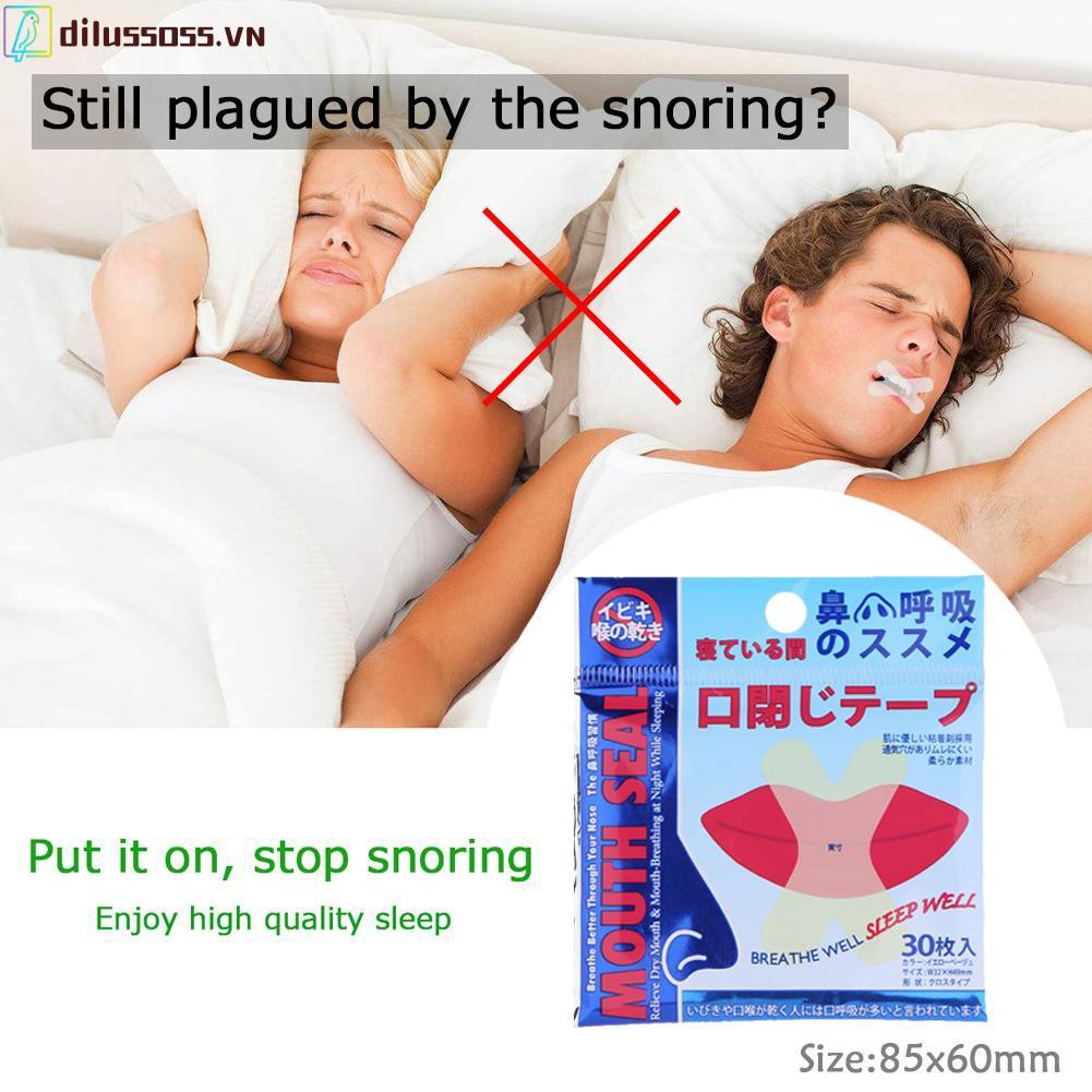 Set 30 miếng dán mũi/miệng chống ngáy thoáng khí tiện dụng