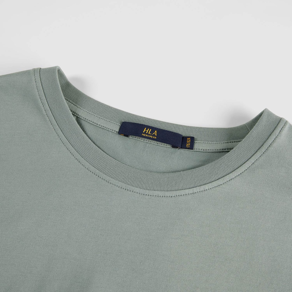 HLA - Áo Thun Nam Ngắn Tay Casual Contrast Stripe Short-sleeve T-shirt