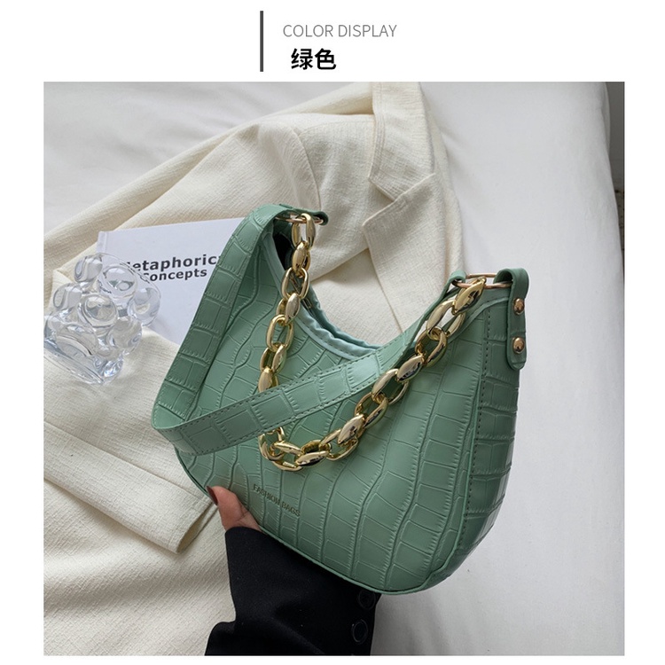 Túi Đeo Vai/Đeo Vai Màu Trơn Mẫu Mới 2022 Sức Chứa Lớn Cho Nữ