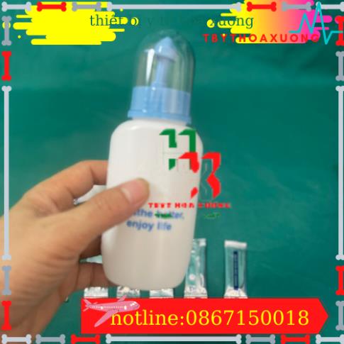 Bình Rửa Mũi NASAL COOL + 6 Gói Muối Và 1 Bình Xịt Mũi