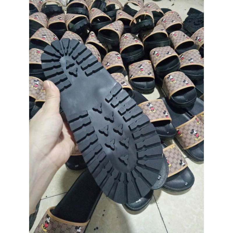 Dép da NAM quai ngang MICKEY đế cao đẳng cấp full size 37-43