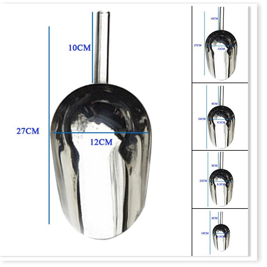 Xẻng inox xúc đá đồ khô tiện dụng dùng trong nhà bếp