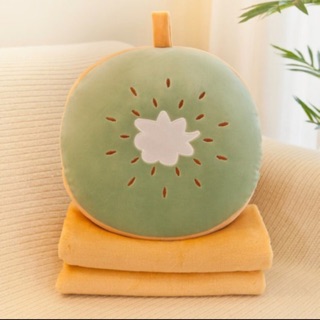 Bộ chăn gối văn phòng đa năng hình trái kiwi