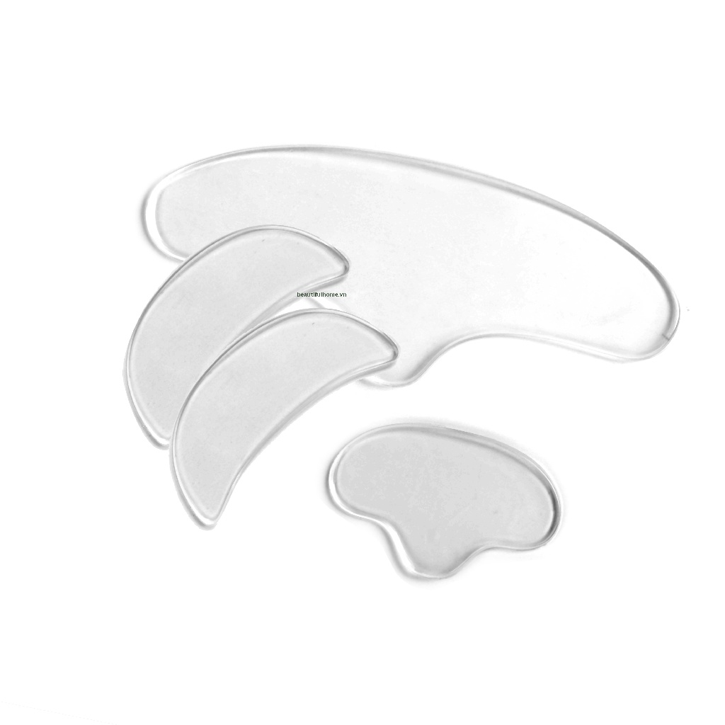 Bộ Miếng Đệm Silicon Mềm Chăm Sóc Da Chống Nếp Nhăn Có Thể Tái Sử Dụng