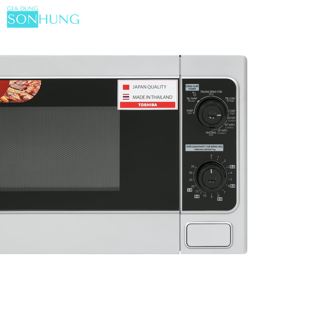 LÒ VI SÓNG TOSHIBA CƠ CÓ NƯỚNG ER-SGM20(S1)VN DUNG TÍCH 20 LÍT NHẬP KHẨU THÁI LAN[BẢO HÀNH CHÍNH HÃNG 1 NĂM]