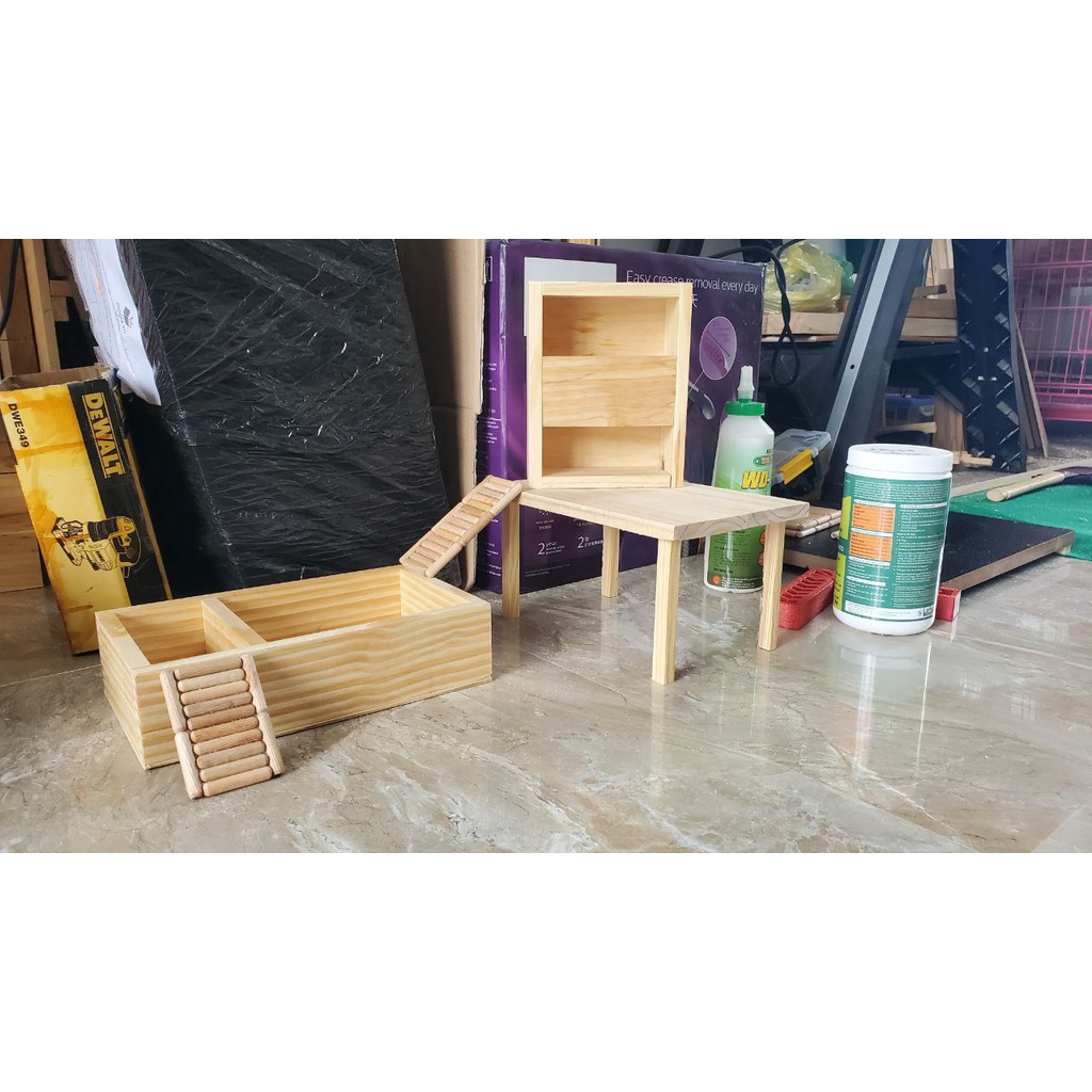 Cầu Thang Chốt Gỗ Cho Hamster Handmade Kích thước 8cm/12cm/16cm