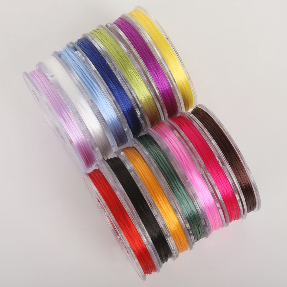 Cuộn dây cước kích thước 0.8mm co giãn để làm trang sức thủ công