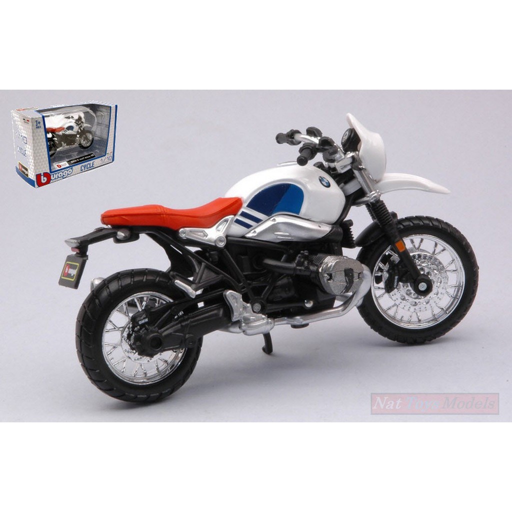 Mô hình moto BMW R Nine T Urban GS tỉ lệ 1:18 Burago