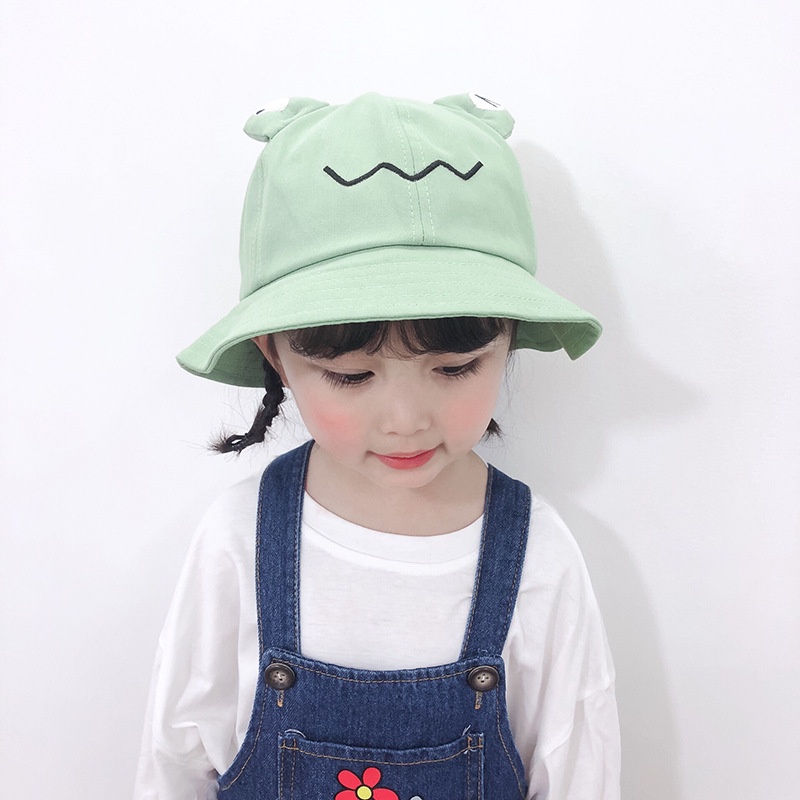 Mũ tai bèo cho bé trai và bé gái họa tiết con ếch vòng đầu 50Cm cho bé từ 2-5 tuổi 4 màu