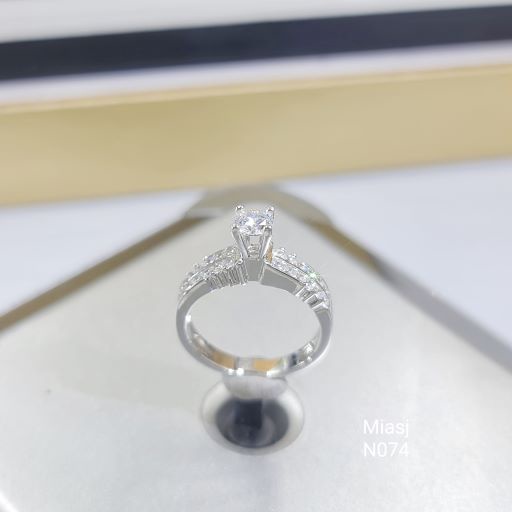 Nhẫn nữ bạc Ý S925 MiASJ N074 nạm đá cao cấp, sang trọng, lung linh