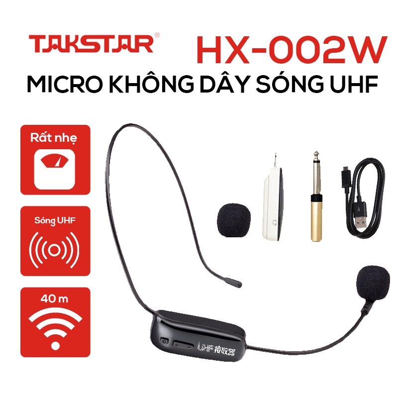 MICRO KHÔNG DÂY HX-W006 CAO CẤP, DÙNG CHO LOA DÙNG CHO MỌI LOA TIỆN LỢI