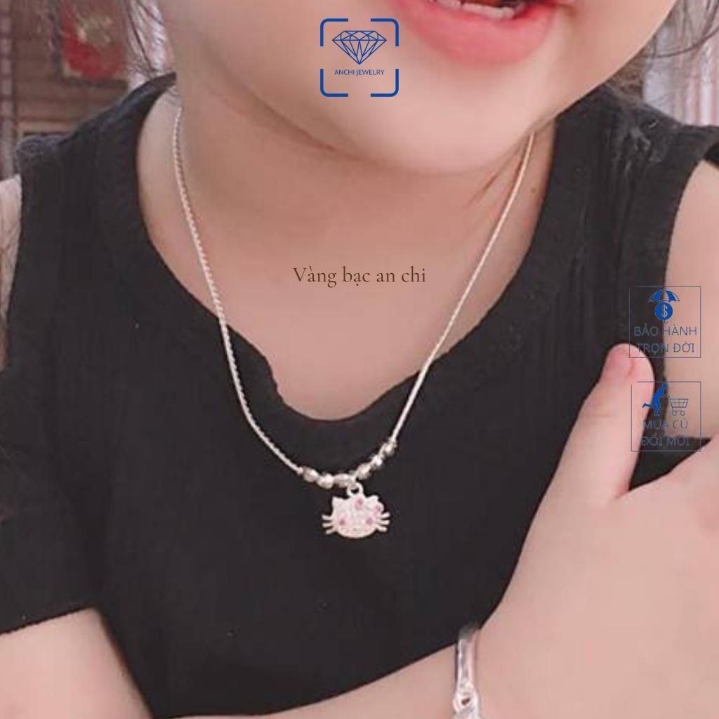 Dây chuyền dâu tây / mèo kitty cho bé yêu, chuẩn bạc ta sáng đẹp không xuống màu, Anchi jewelry