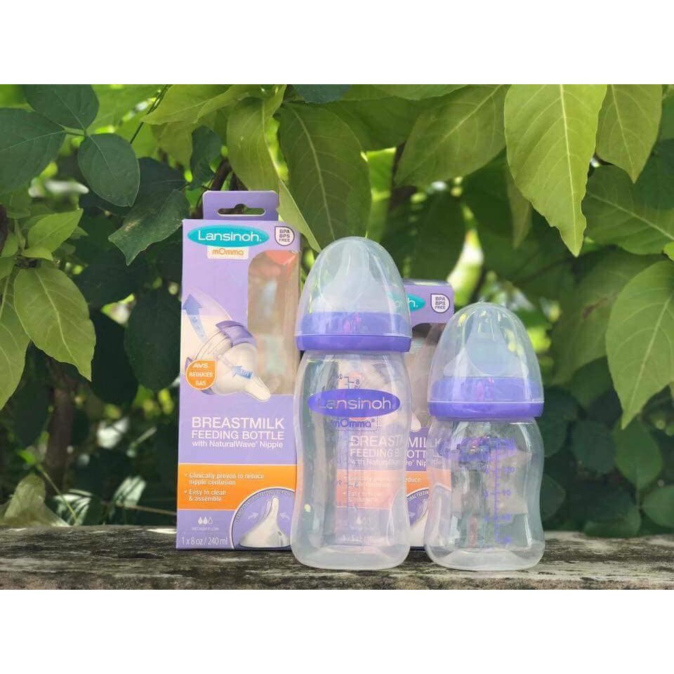 Bình sữa Lansinoh Momma 160ml, 240ml