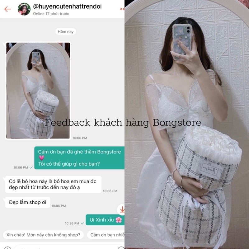 Bó hoa sáp gói vải dạ hot trend cực xinh làm quà tặng, bó hoa sinh nhật phong cách mới