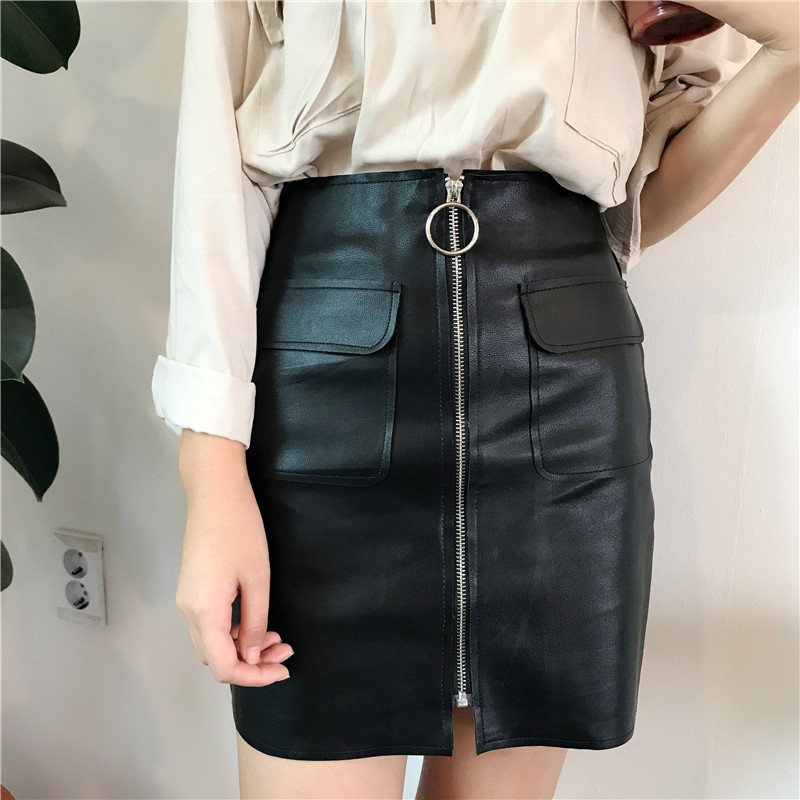 Chân váy da dáng ôm mini Emilyshop