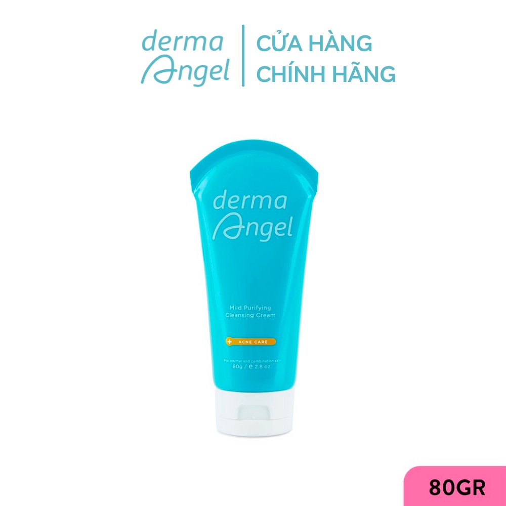 Sữa rửa mặt nhẹ dịu cho da dầu mụn và nhạy cảm (80g) DERMA ANGEL