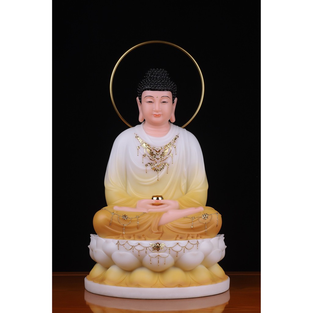 Tượng Bổn Sư Thích Ca Đẹp Hảo Tướng bột đá Cao Cấp 30cm Đài Loan