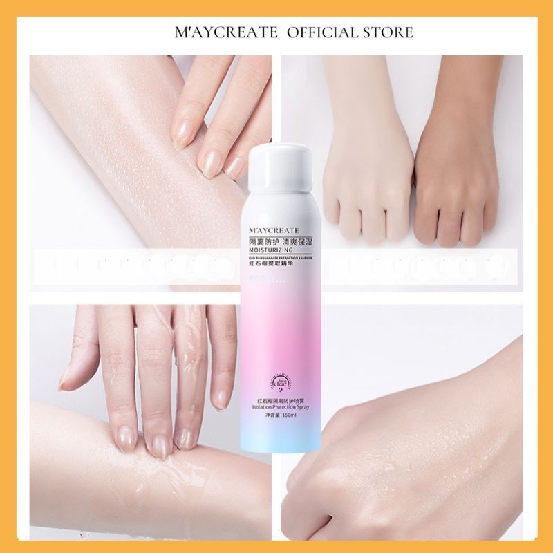 Xịt chống nắng toàn thân MayCreate Moisturizing 150ml trắng da nâng tone da chống thấm nước MXCN1