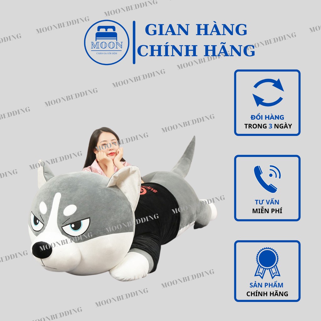 Gối Ôm Gấu Bông Chó ALASKA - Mèo Husky Siêu To Khổng Lồ