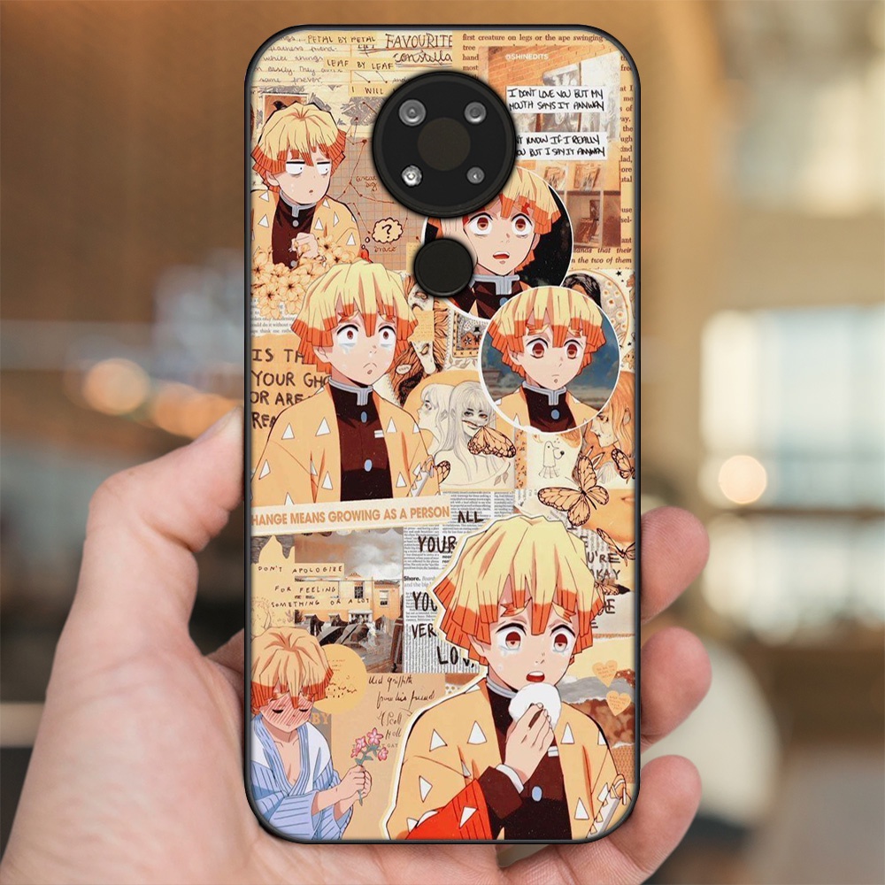 Ốp lưng Nokia 3.4 viền đen in hình Zenitsu Kimetsu no Yaiba
