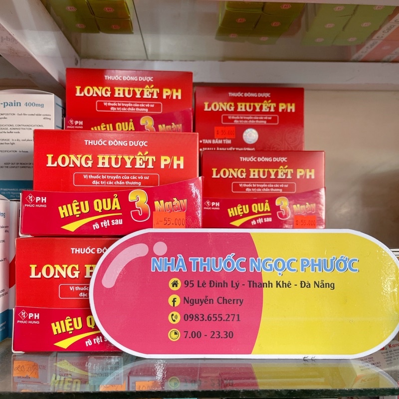 LONG HUYẾT P/H - Tan bầm tím,mau lành vết thương - Hàng chuẩn 100%