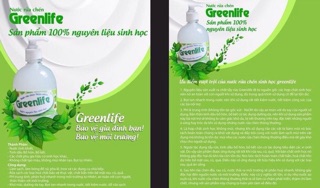 Nước rửa chén Greenlife