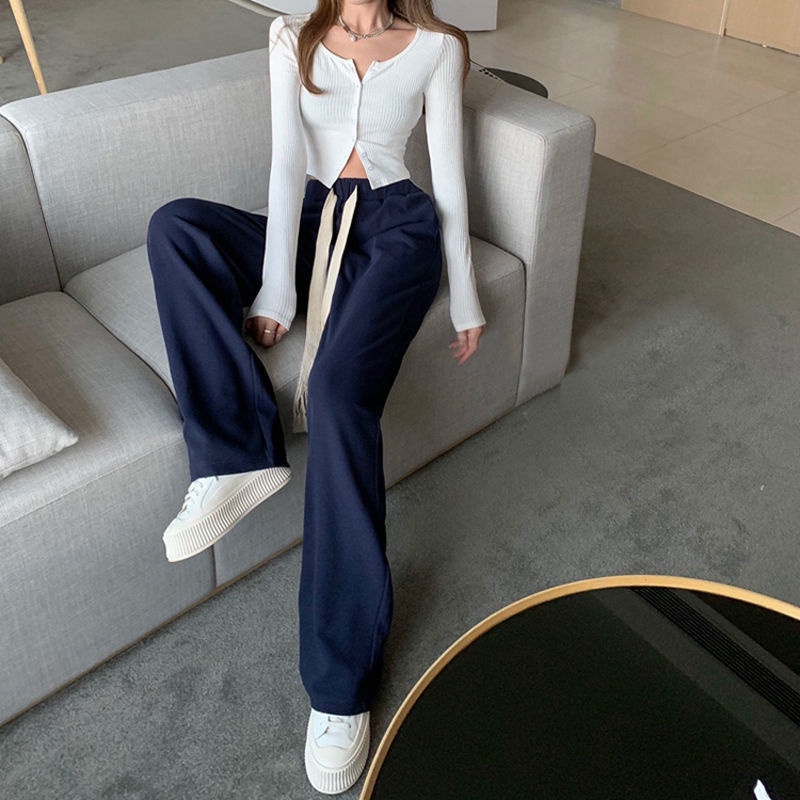 NRVP Quần thể thao ống rộng lưng cao thời trang cho nữ 2021