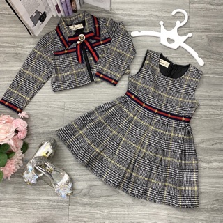 Set váy dạ bé gái