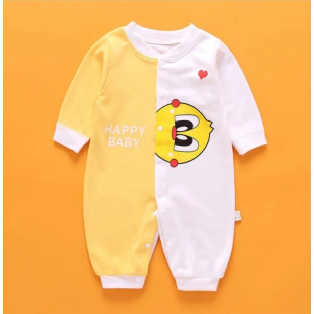 Body liền thân dài tay cotton cho bé trai và bé gái sơ sinh từ 3-14kg, hàng đẹp xuất Hàn - BD26