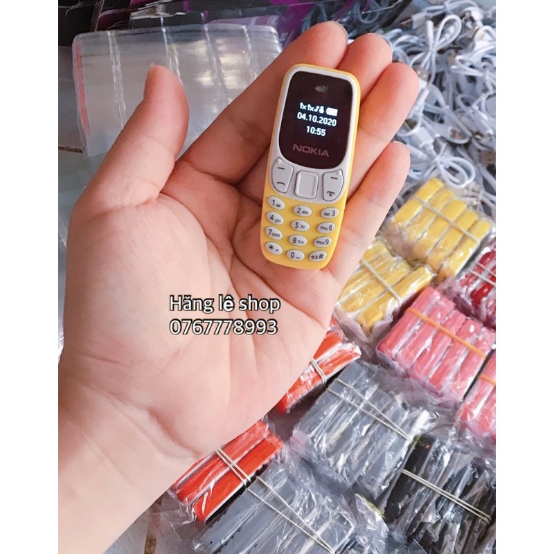 Điện thoại siêu nhỏ 7màu bán sỉ : cam, đỏ, vàng, đen, hồng , xám, xanh