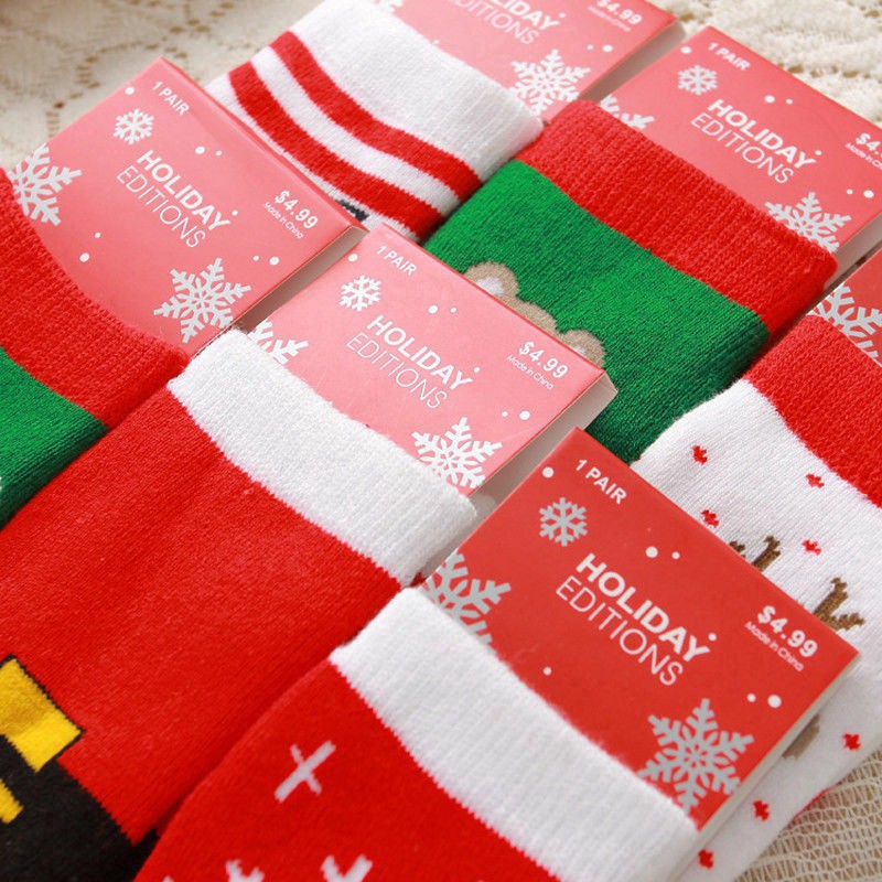 Ready Stock Kids Christmas Warm Slipper Socks Childrens Novelty Xmas Stocking Filler Gift