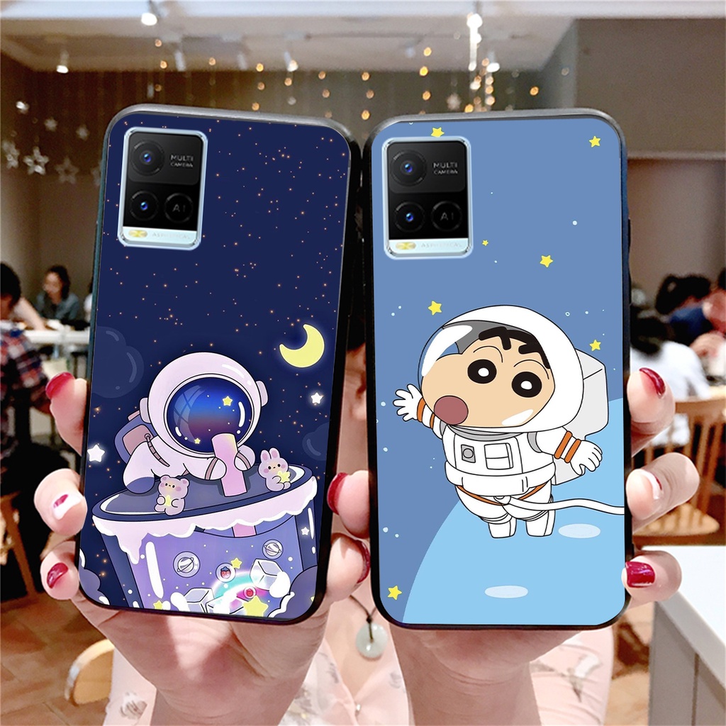 Ốp lưng Vivo Y21 - Vivo Y21s mẫu phi hành gia cực đẹp siêu cute