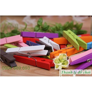 Kẹp gỗ nhiều màu (Set 10 cái)