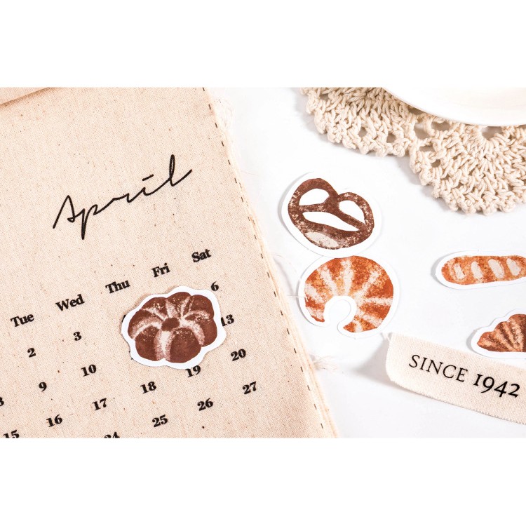 Hộp 45 miếng sticker mẫu bánh mì the bread