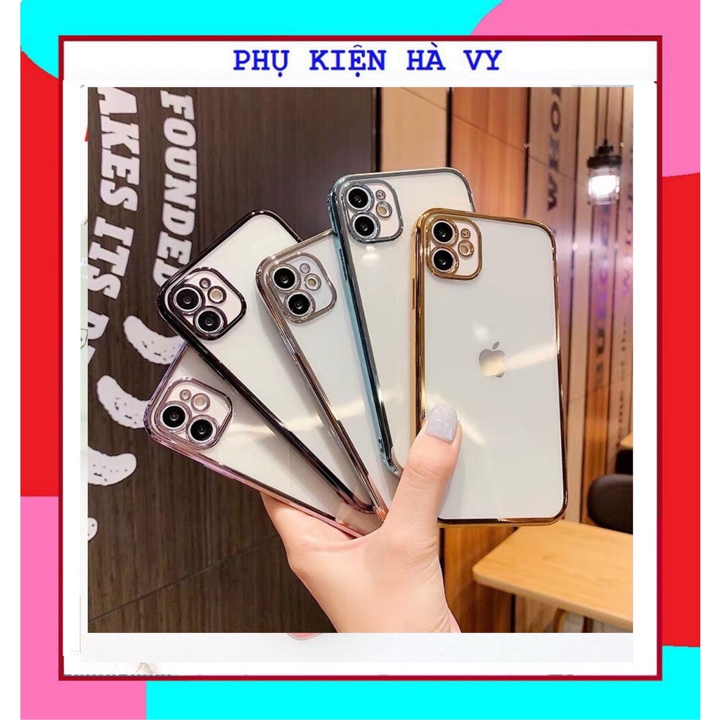Ốp giả lp 12 Viền vuông,cạnh vuông màu mạ điện sang trọng 7plus/8plus/x/xs/xs max/11/11pro max-ốp lưng