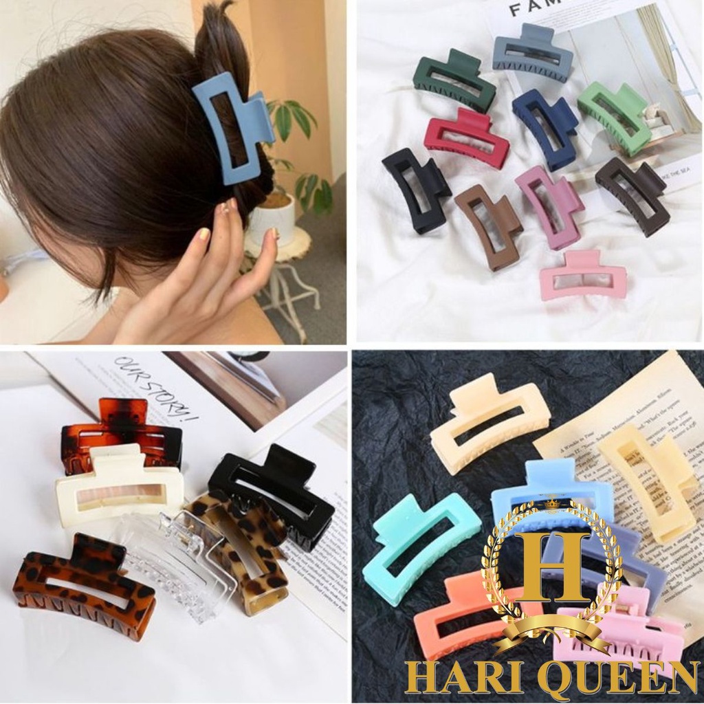 Kẹp tóc chữ nhật kiểu dáng đơn giản HARI0421