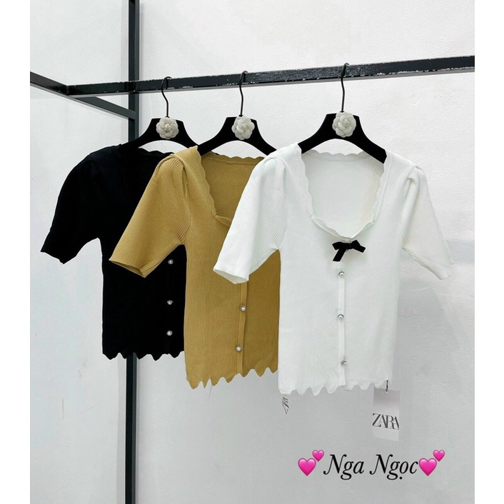 ÁO LEN CỔ VUÔNG NƠ