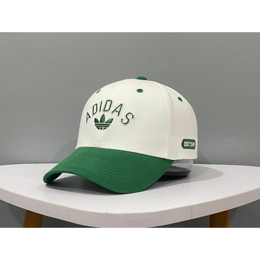 Nón kết Mũ lưỡi trai Adidas trắng mix xanh logo thêu tinh tế Free size