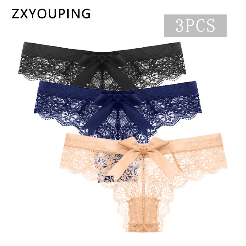Set 3 quần lót ren lọt khe quyến rũ dành cho nữ