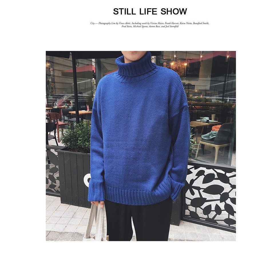 Áo len cao cổ dang suông ulzzang Hàn Quốc giá sale tết