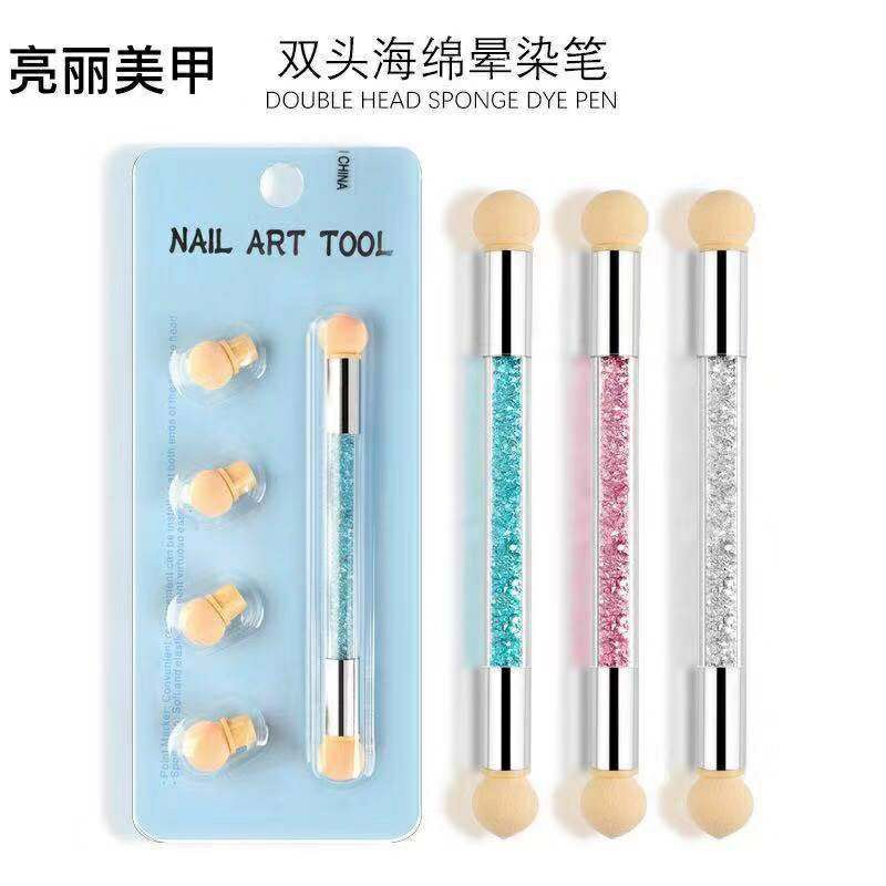 Bộ mút dặm ombre cán đá