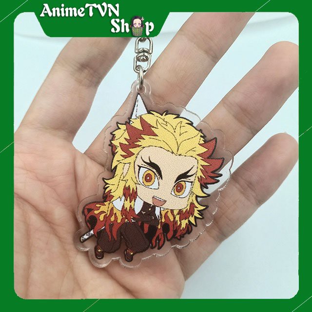 Móc khoá Mica anime manga Kimetsu No Yaiba (Loại 7 - Trụ cột treo) - Nhựa Cứng Acrylic In 2 mặt sắc nét