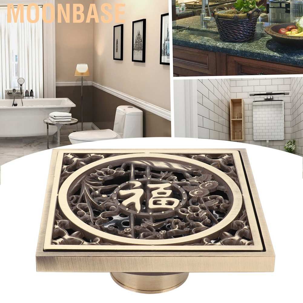 Bộ Nắp Đậy Lỗ Thoát Nước Phòng Tắm Bằng Đồng 10x10cm