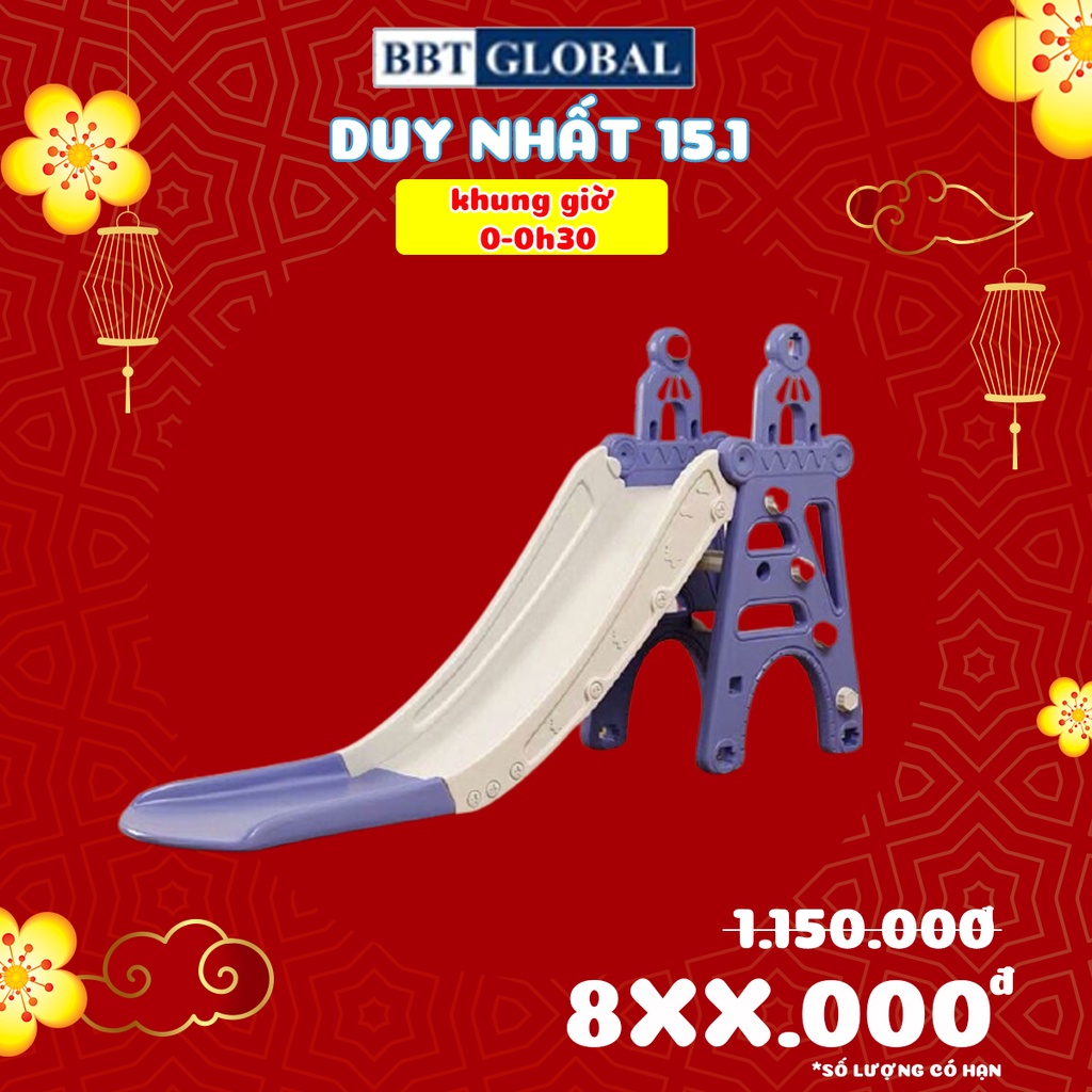 Cầu trượt đồ chơi cho bé máng dài, chắc chắn, an toàn cho bé BBT GLOBAL BSL302B