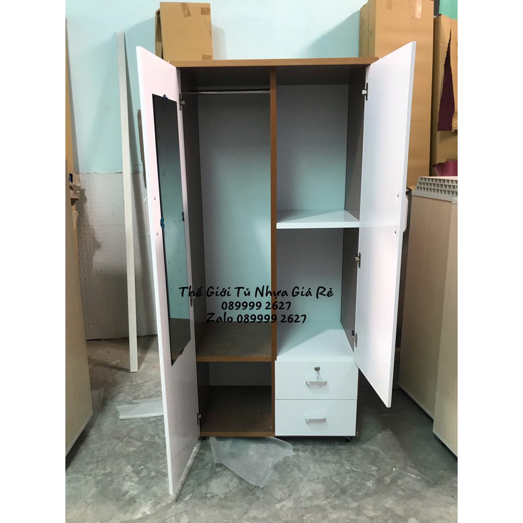 Tủ quần áo 2 cánh 2 ngăn nhựa đài loan cao cấp | BigBuy360 - bigbuy360.vn