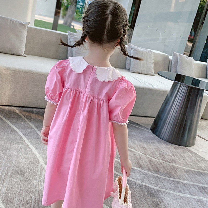 Đầm cổ búp bê tay phồng thời trang Hàn Quốc cho bé