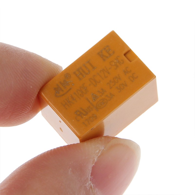 Bộ 5 Rơ Le 12v Hk4100F-Dc12V-Shg 6 Pins 3a 250v Ac 30v Dc