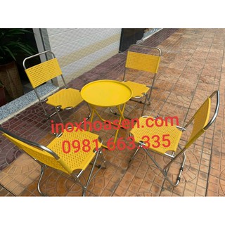 [Mã LIFEBKA5 giảm 10% tối đa 1 Triệu đơn 500k] Bàn ghế trà chanh nhựa xếp( giá rẻ nhất sài gòn)
