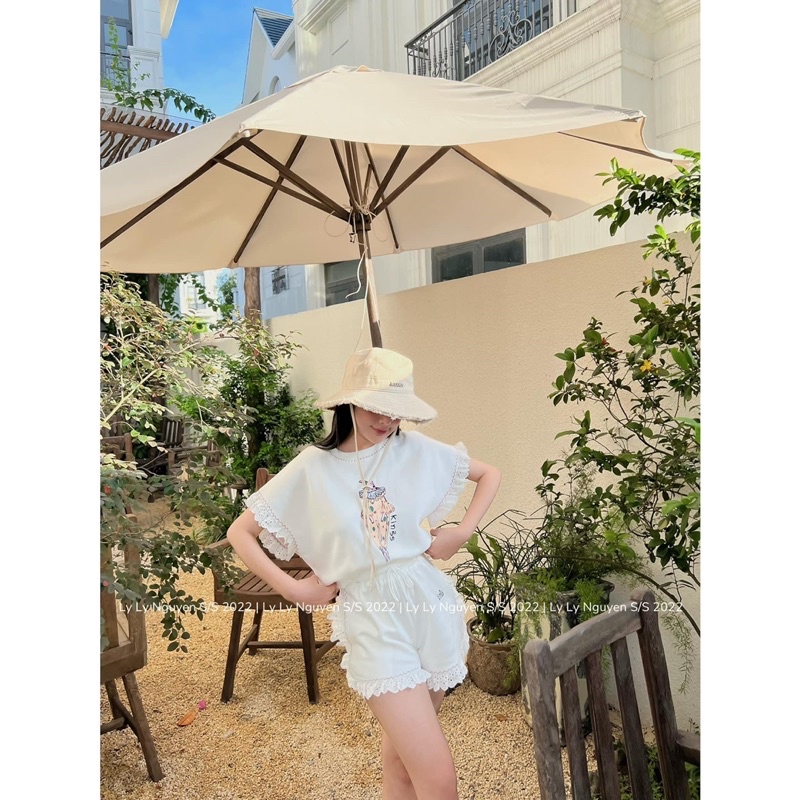 [ 𝐅𝐑𝐄𝐄 𝐒𝐇𝐈𝐏 ] SÉT ÁO CRT MIX QUẦN SOOC VIỀN REN SIÊU XINH VẢI ĐẸP LẮM Ạ