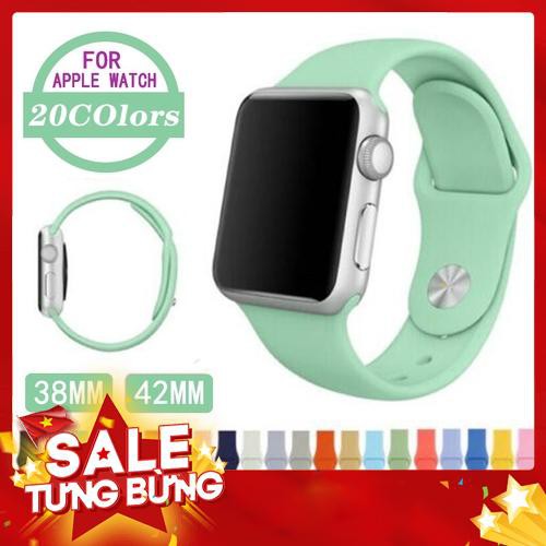 COMBO PFF FULL MẶT APPLE WATCH ĐỦ SIZE 38/40/42/44mm + DÂY ĐEO CAO SU NHIỀU MÀU - Siêu HOT